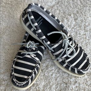 SPERRY TOP-SIDER  black and white mocasines